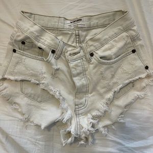 One teaspoon light white high rise shorts